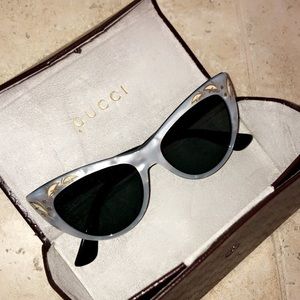 Silver Metallic Gucci Sunglasses Authentic